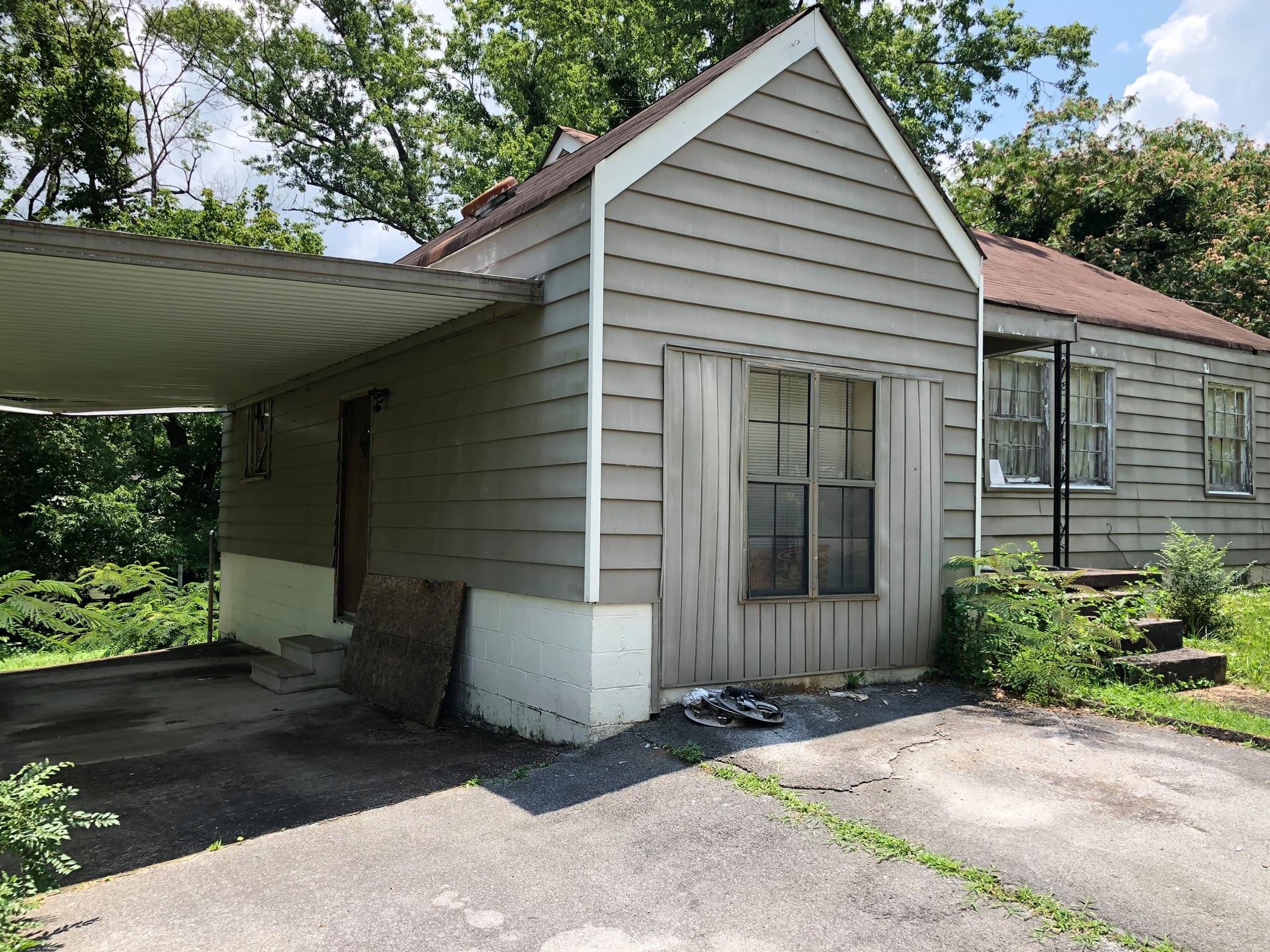 before exterior of house